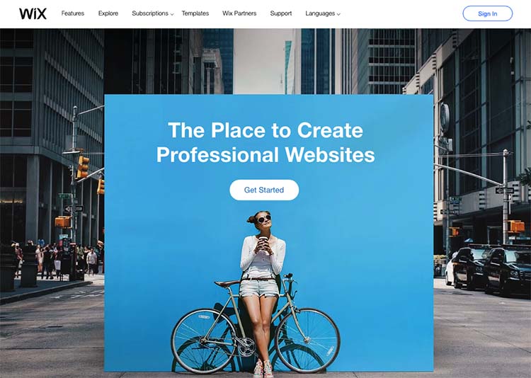 The WIX Homepage
